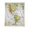Carte de géographie Vidal Lablache continent Américain