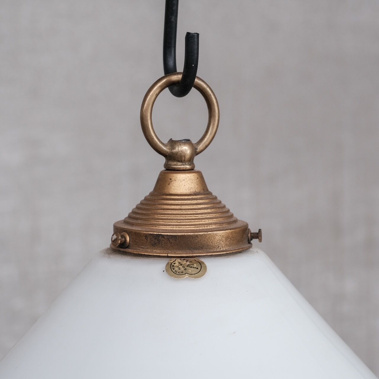 Two tone french antique pendant light