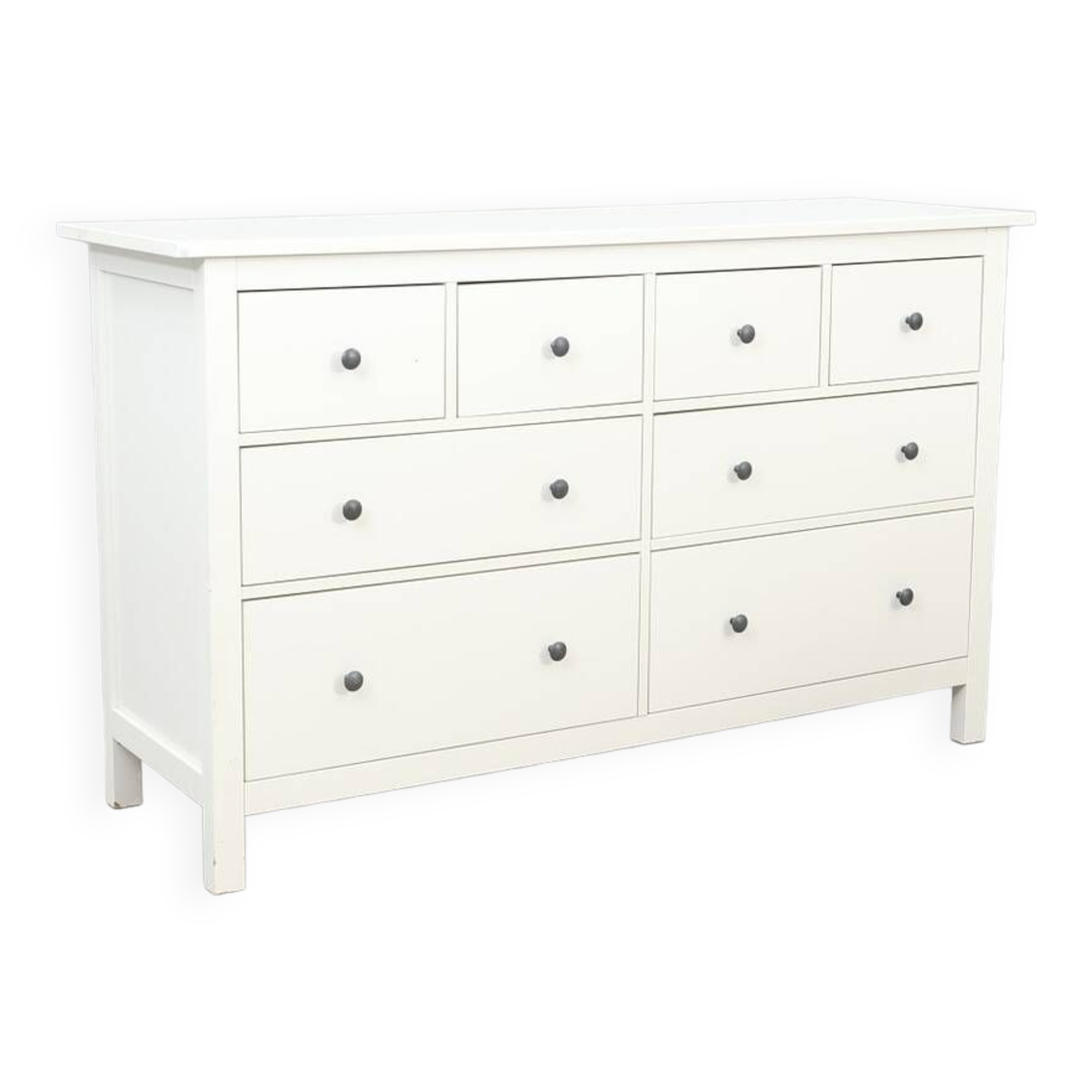 Chest of 8 white drawers model hemnes from ikea sweden