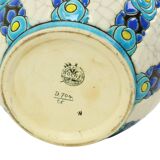 Vase Pot de Fleurs Polychrome Catteau Boch Keramis Art Déco ca. 1922