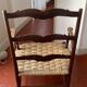 Provencal armchair fireplace corner