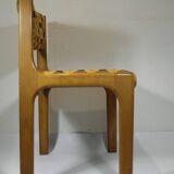 CHAISE BOIS et TISSU années 70