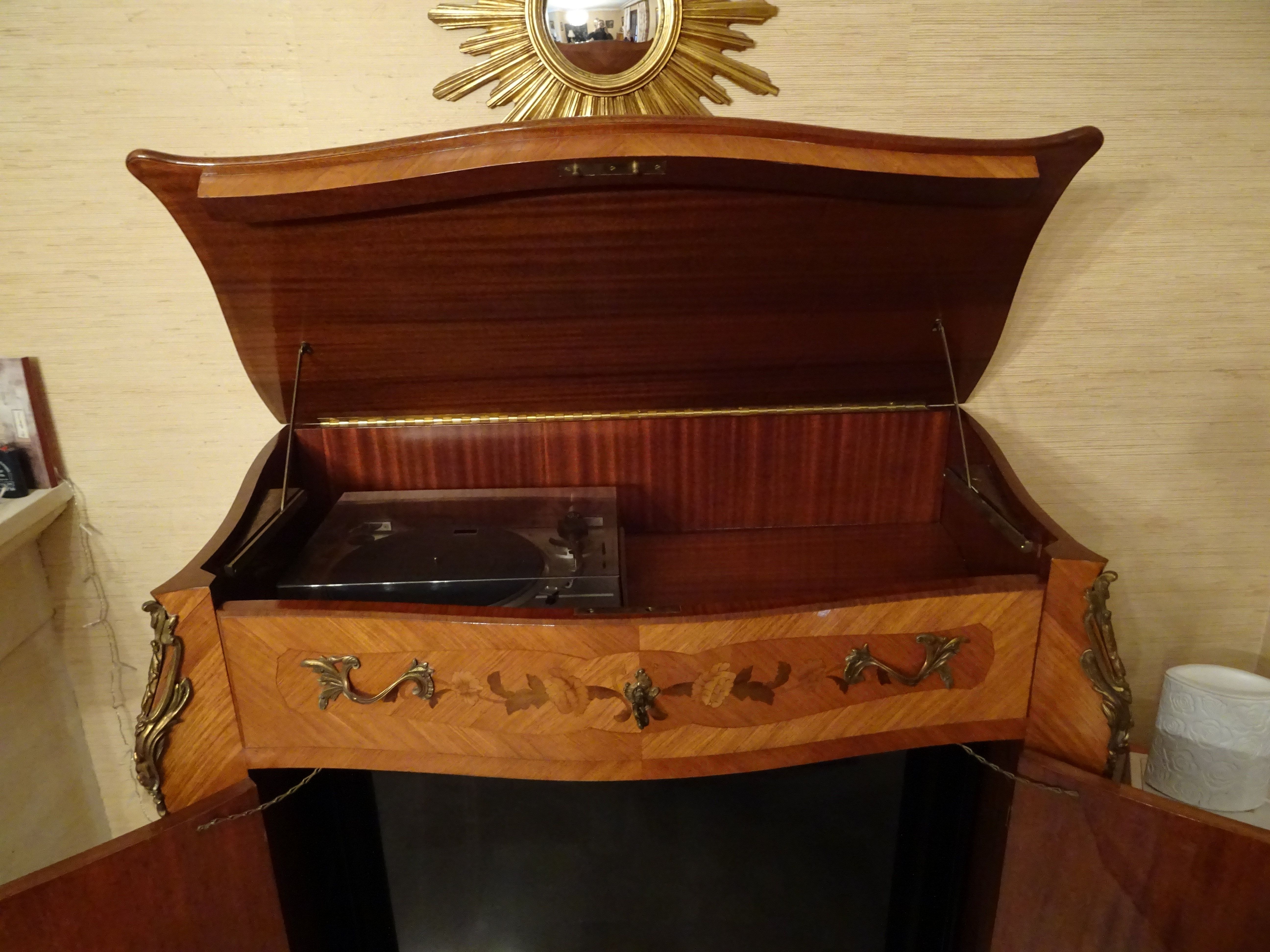 Louis XV style TV-Hi-Fi rosewood furniture