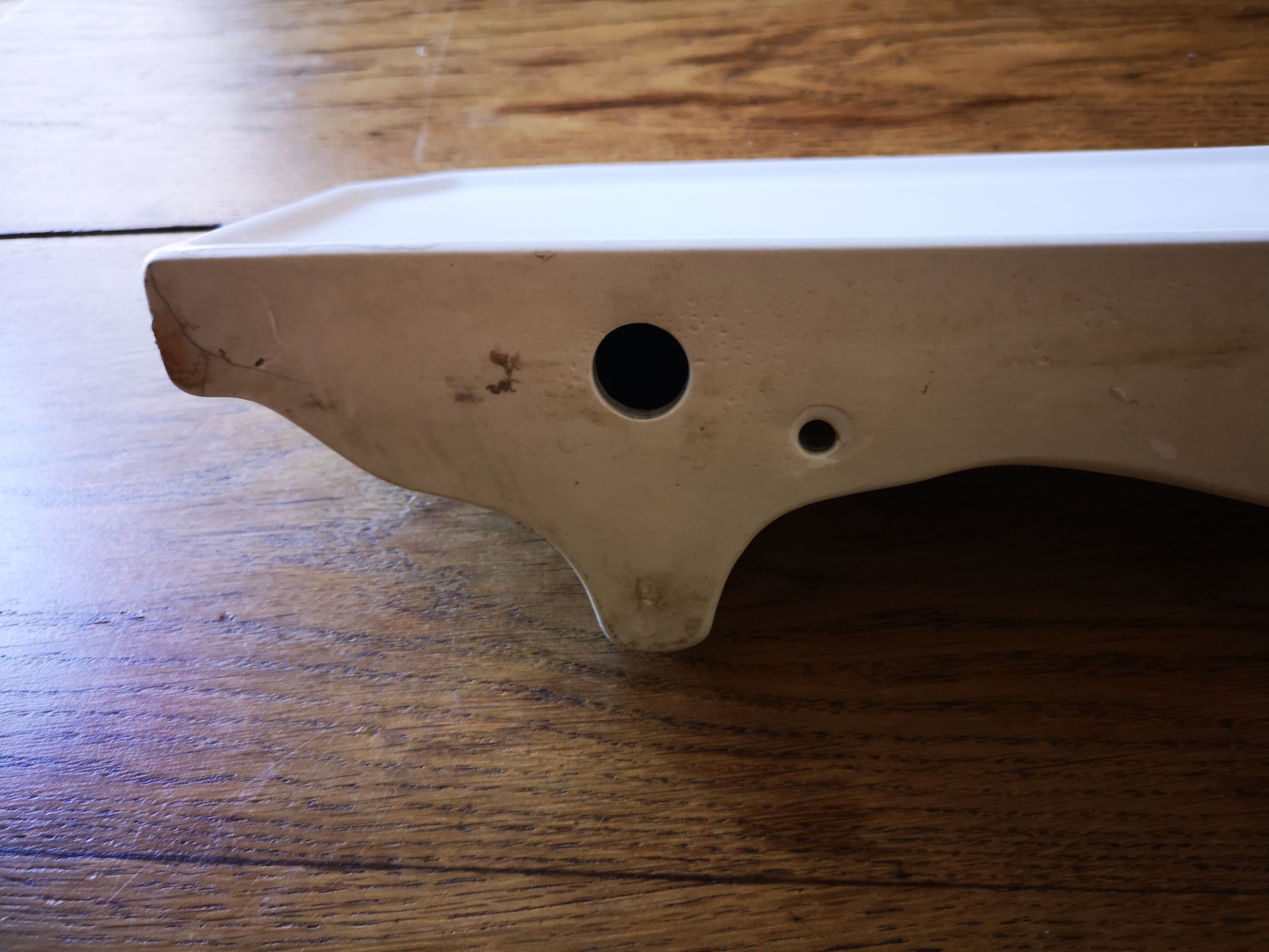 White porcelain wall shelf