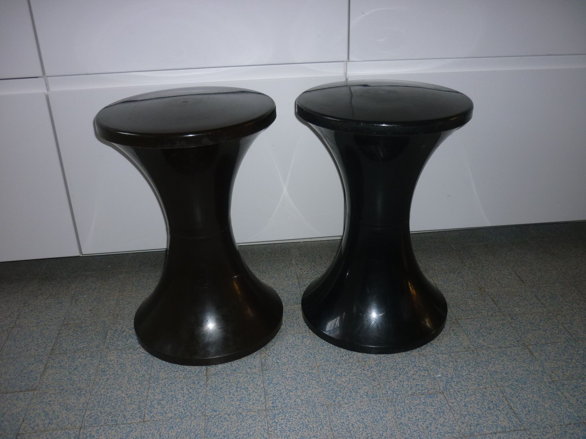 Stools Tam Tam Stamp, 1 black 1 brown