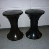 Stools Tam Tam Stamp, 1 black 1 brown