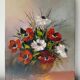 Painting bouquet of anemone flowers