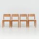 Ensemble de 4 chaises de salle à manger par H.W. Klein pour Bramin