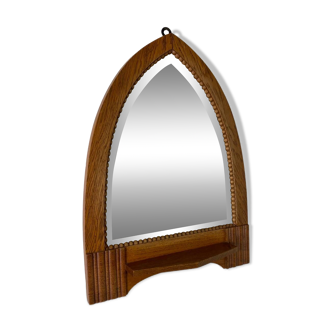 Art Deco Oak Amsterdamse School Mirror, 1920s