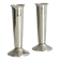 Pair of silver-plated flower vases