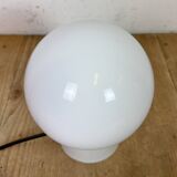 Vintage White Porcelain Wall Light with Milk Glass, 1960s