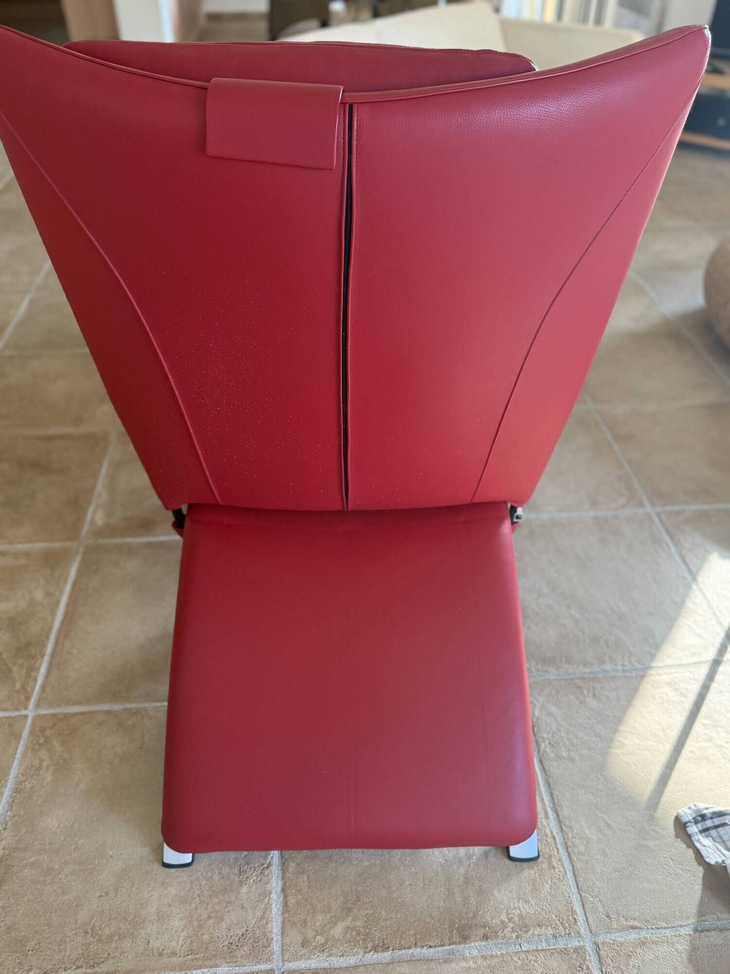 Wk Living Leather Armchair Spot 698 red