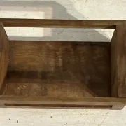 Service à condiments brutaliste en bois – Mid-Century années 50