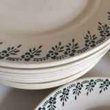 Ivory plates in iron earthenware Choisy in the early 50s