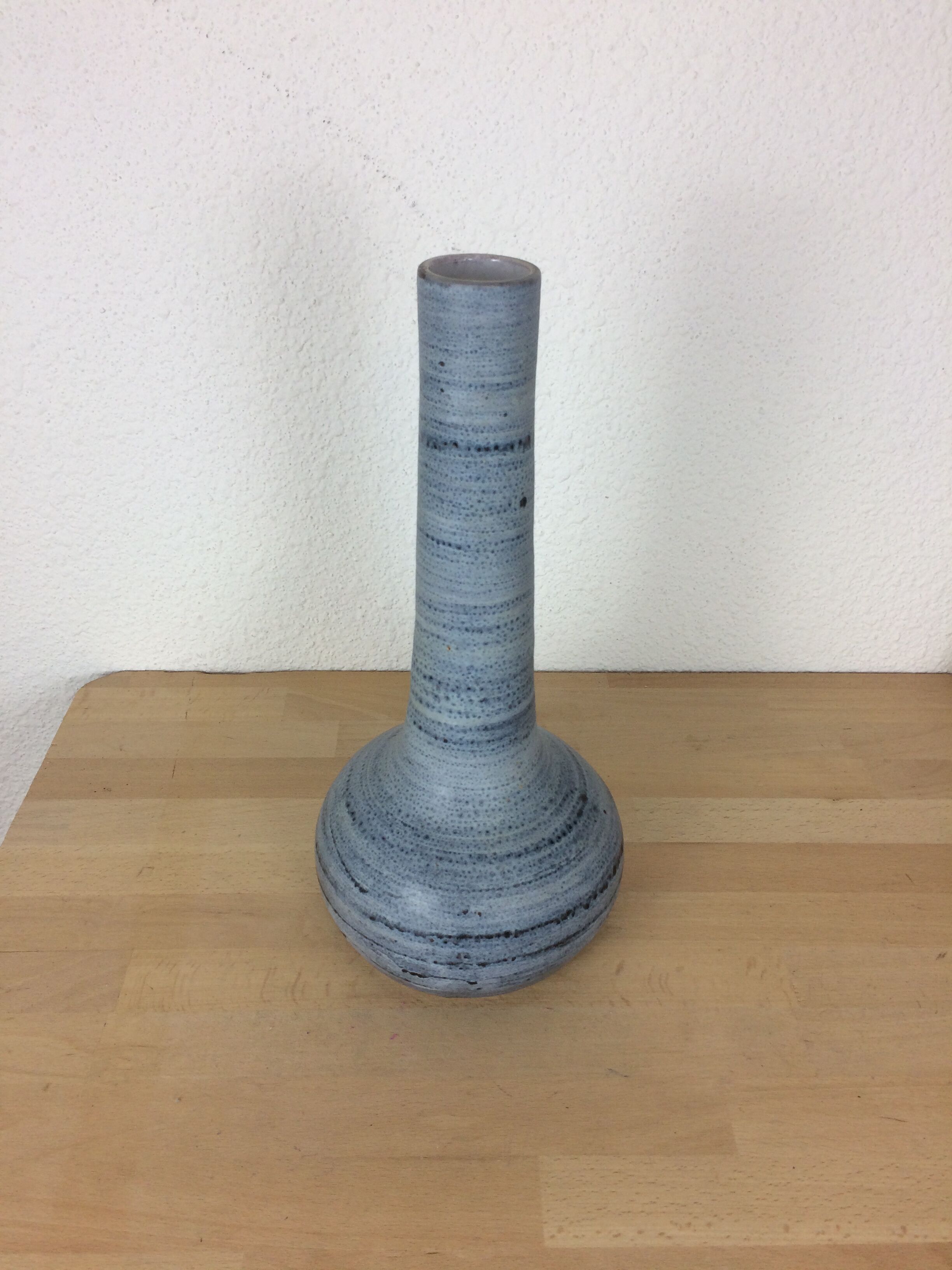 Ceramic vase 1970  signed, blue