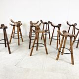 Mid century brutalist bar stools, 1960s