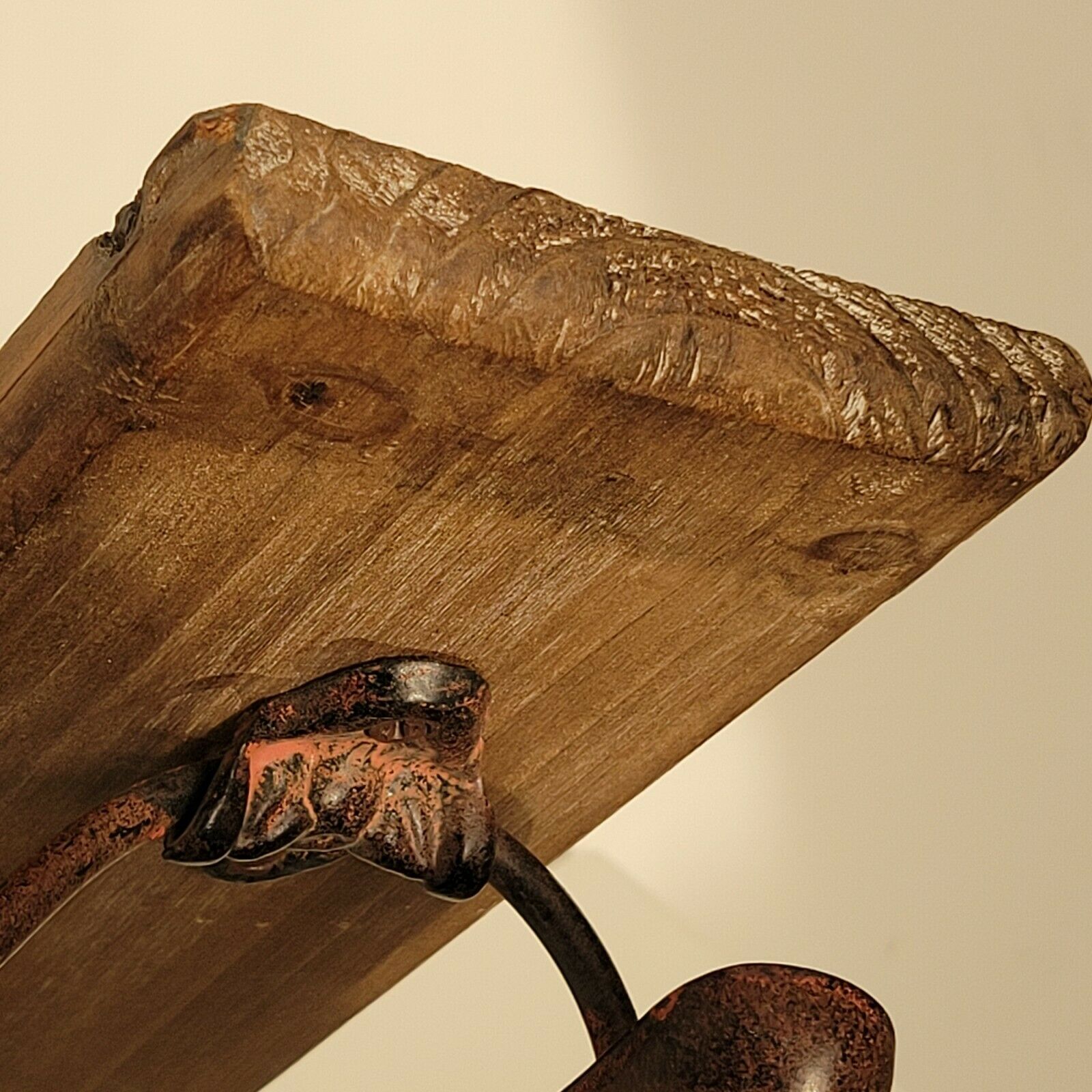 Wall coat rack with 2 hook hooks old style