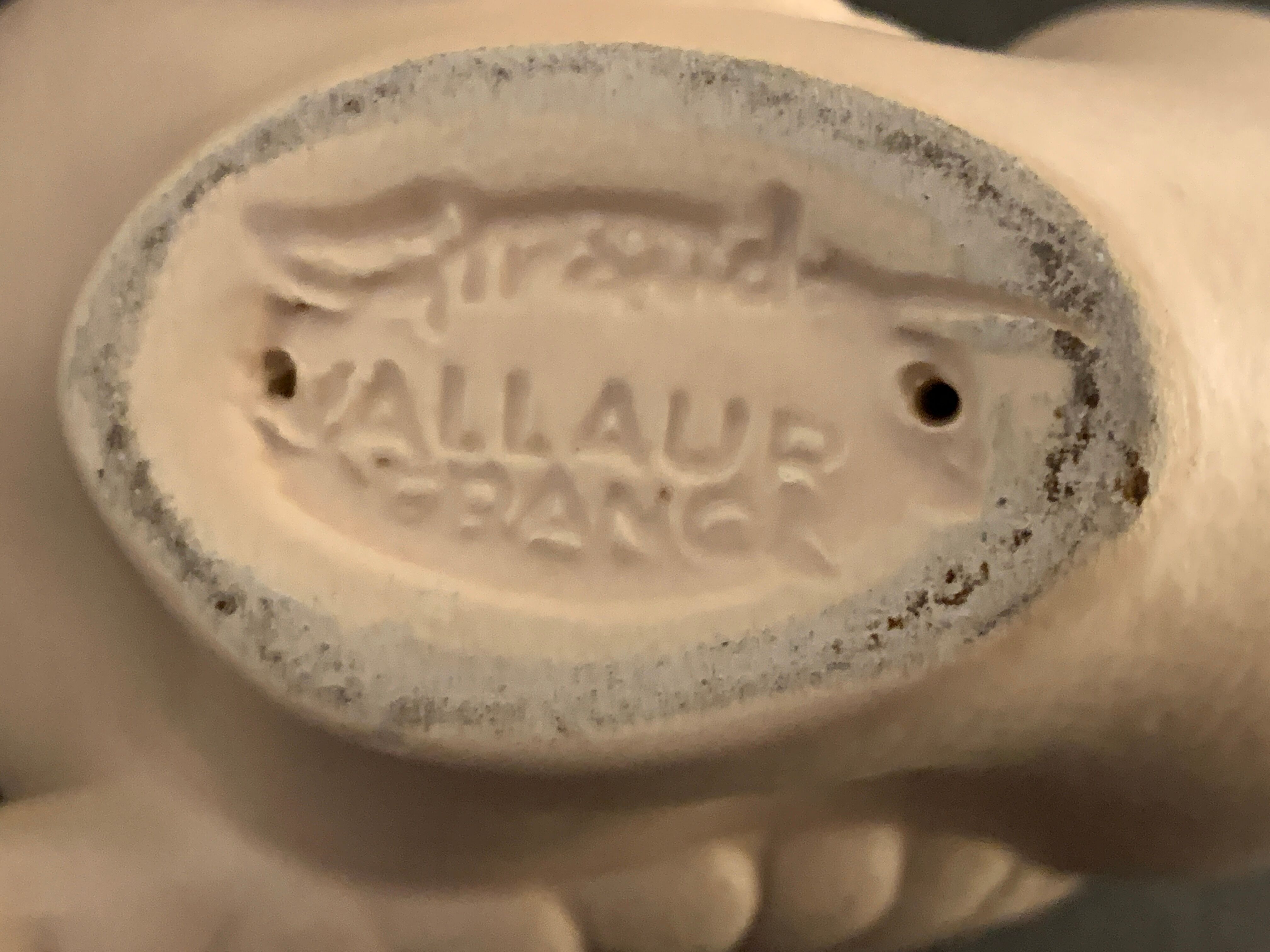 Paire de baguiers en céramique colombes de Louis Giraud, Vallauris