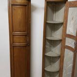 Pair of corners in ash and oak of the nineteenth century