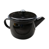 Black enamelled teapot