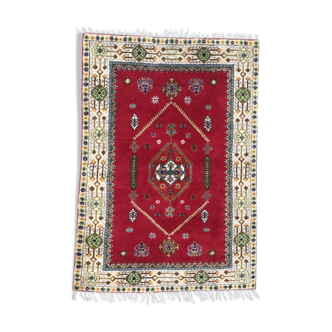 Tapis ancien maroc rabat fait main 148x212 cm