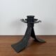 Vintage black wrought iron candle holder. 1960s/70s