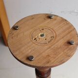 Saddle, pedestal, turned wooden column