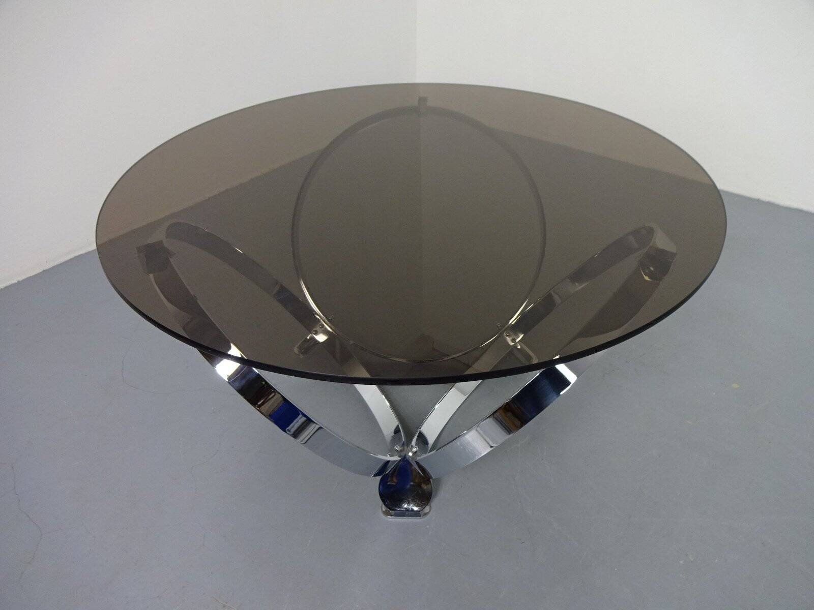 Space Age Glass Coffee Table by Knut Hesterberg for Ronald Schmitt, 1960s