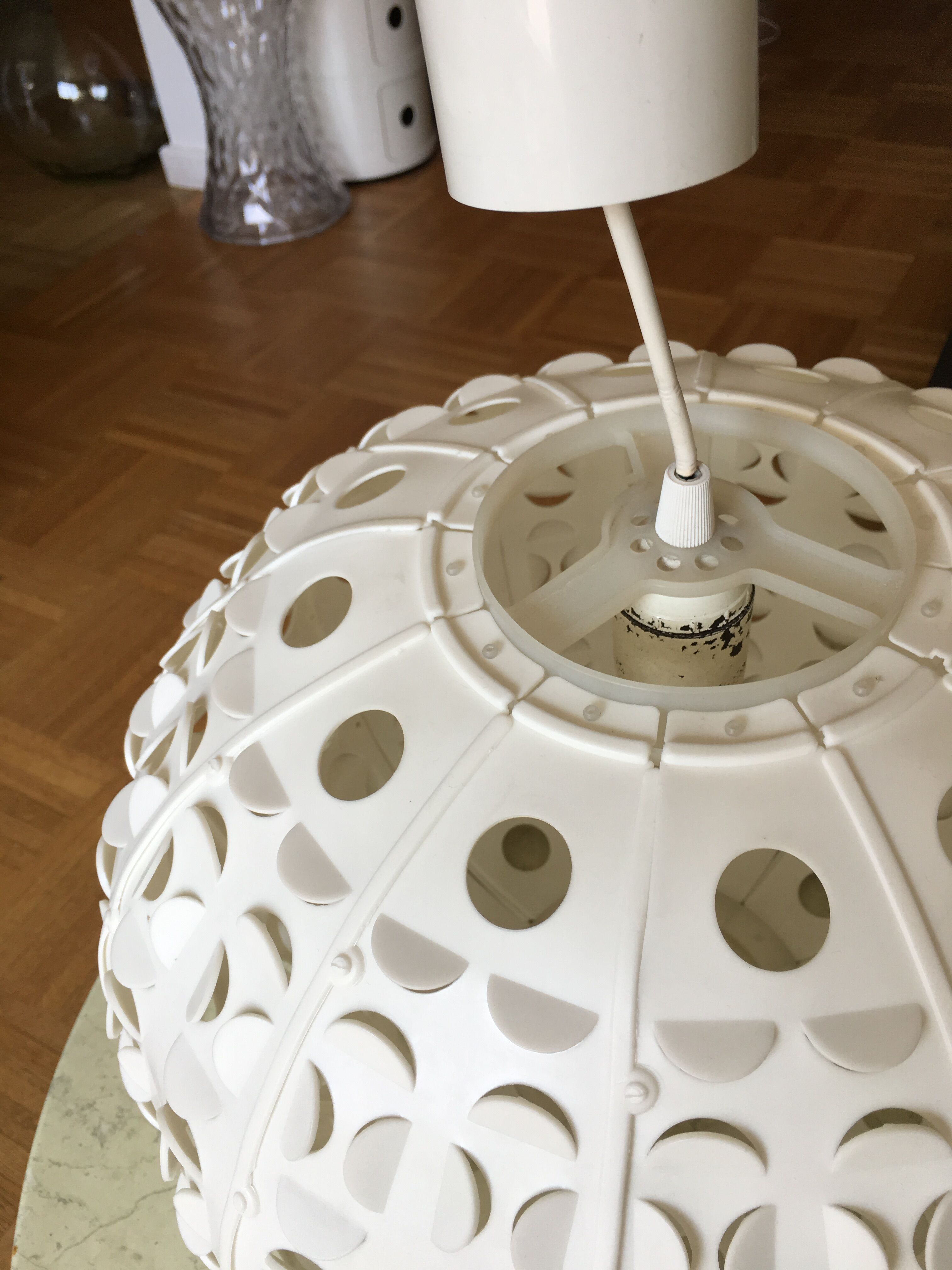 Ball space age hanging lamp 1970