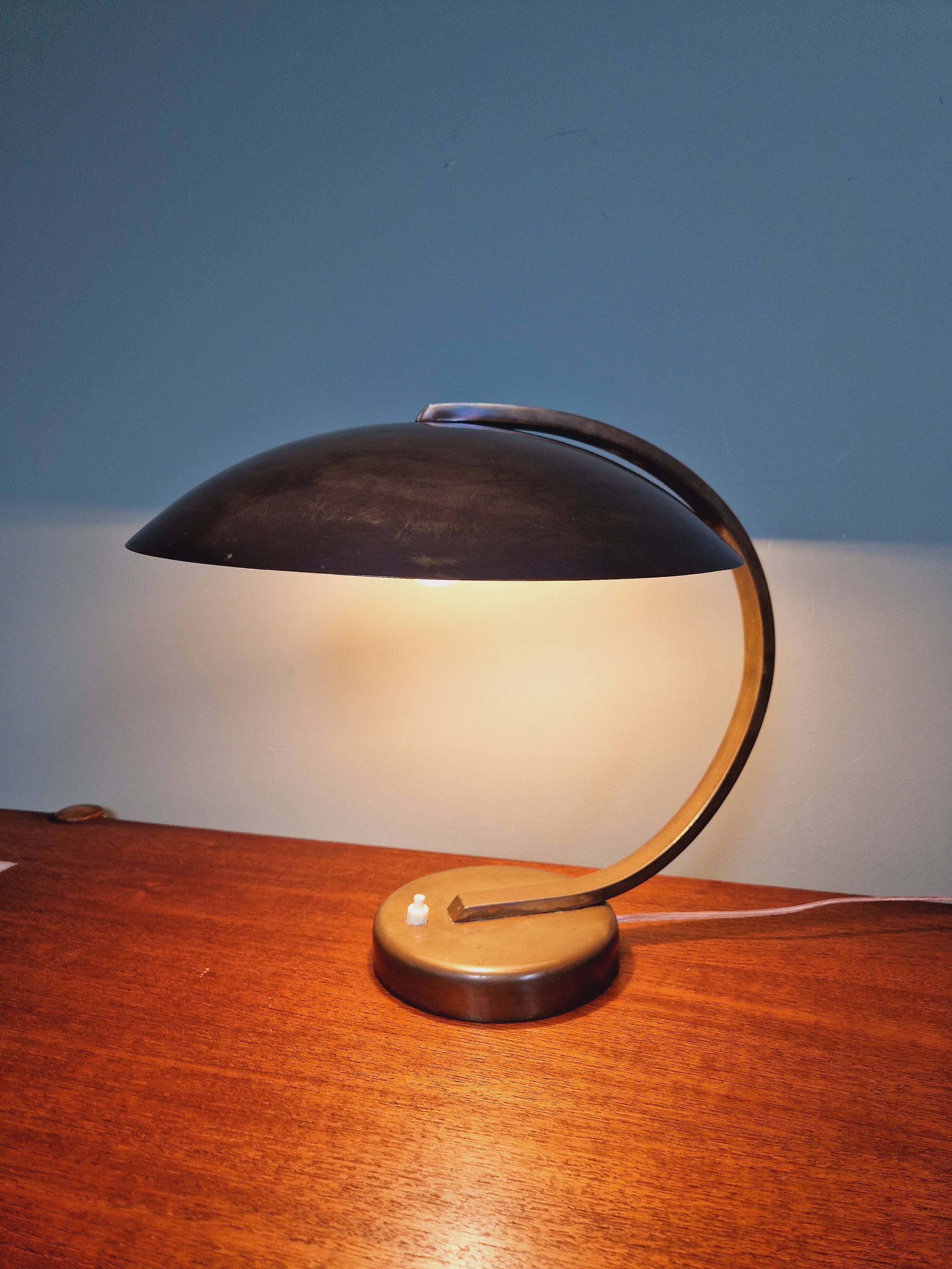 Bauhaus brass desk lamp, Egon Hillebrand
