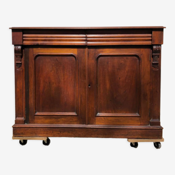 Buffet bois de style victorien anglais, meuble de rangement bois, XIXe