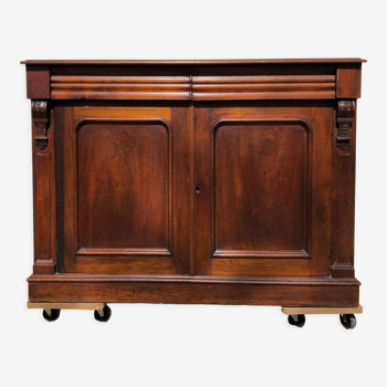 English Victorian style wooden sideboard, wood storage unit, nineteenth