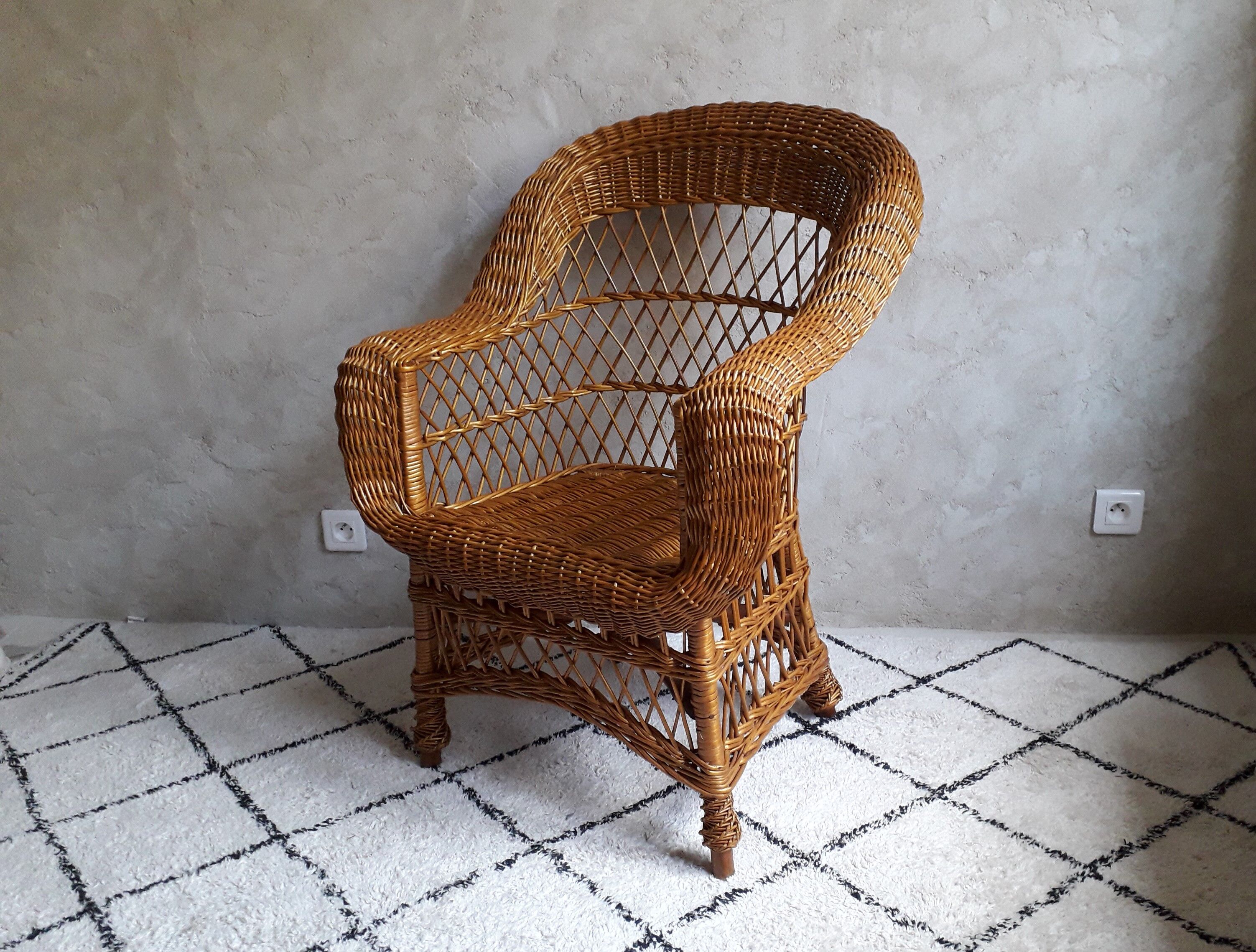 Rattan armchair