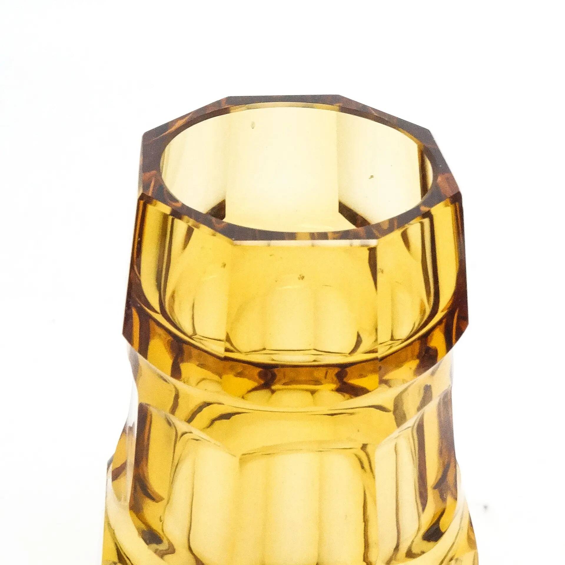 Art Deco vase, crystal, Moser, Czechoslovakia, 1930s