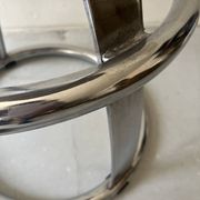 Bar stools in tubular chrome and tan leather, 1970s