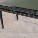 Maison Jansen black lacquered wooden desk from the 1960s with chair.