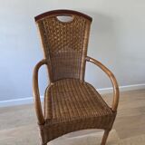 Vintage wicker armchairs