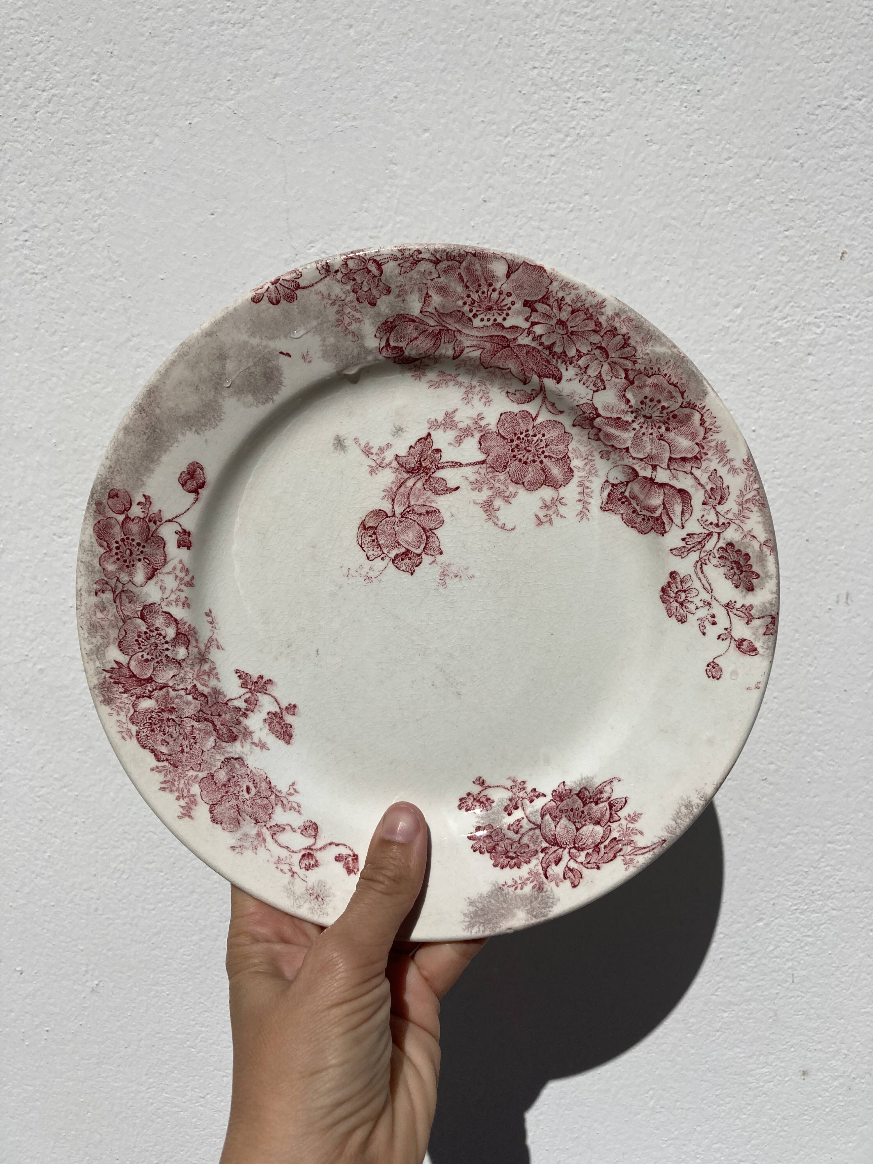 8 flat plates iron earth model Anémone by Bertrand Bordeaux