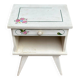 1960s white vintage bedside table