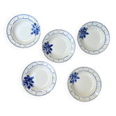 Assiettes creuses Terre de Fer Badonviller modèle Chanzelles Bleu