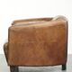 Fauteuil design aviateur en cuir de vache couleur cognac robuste
