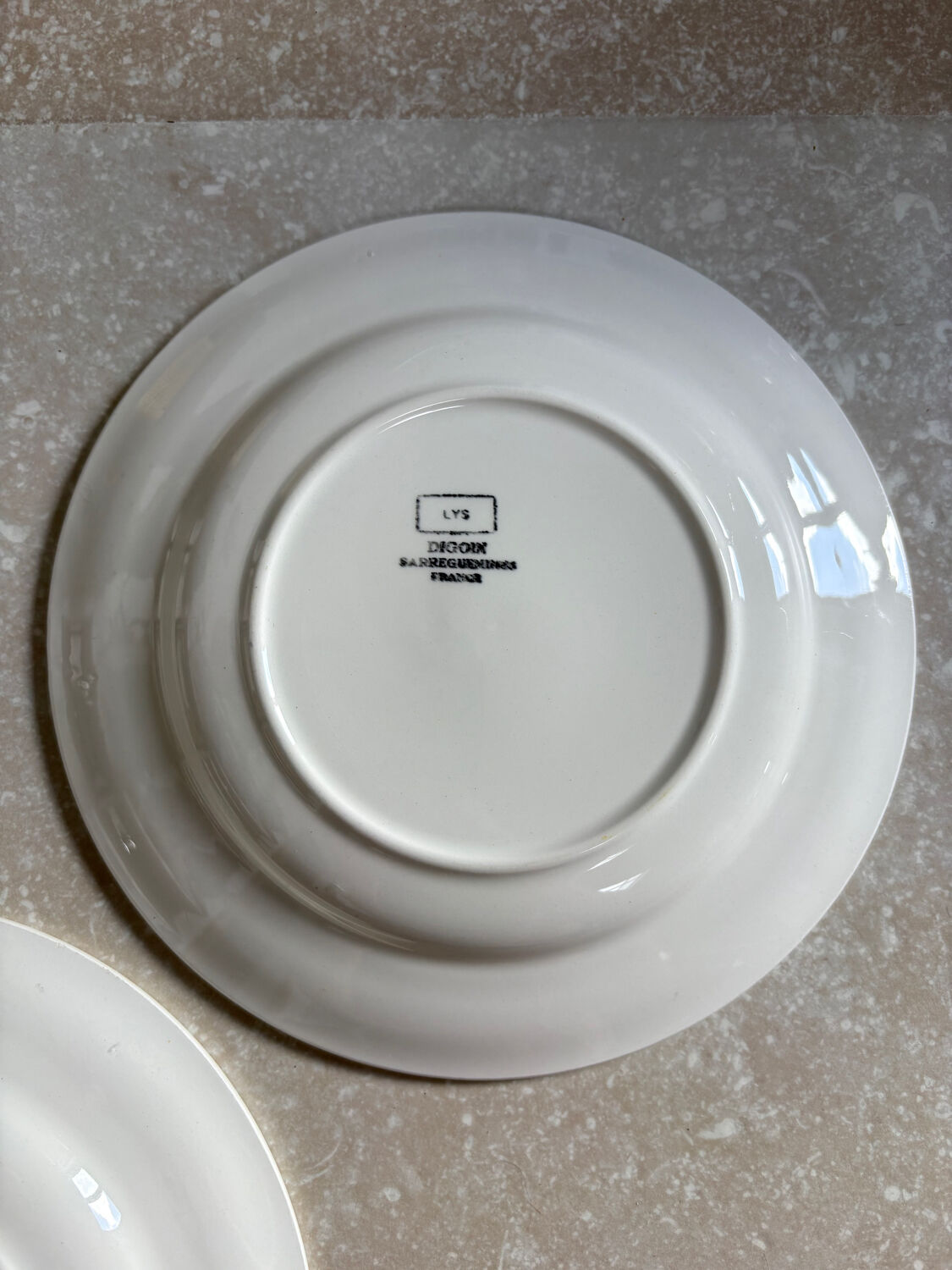 Set of 3 dessert plates "Lys" – Digoin Sarreguemines