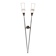 Double wall light in brass and opaline glass, 1960