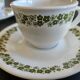 Set of 4 cups and saucers Corelle Spring Blossom Green