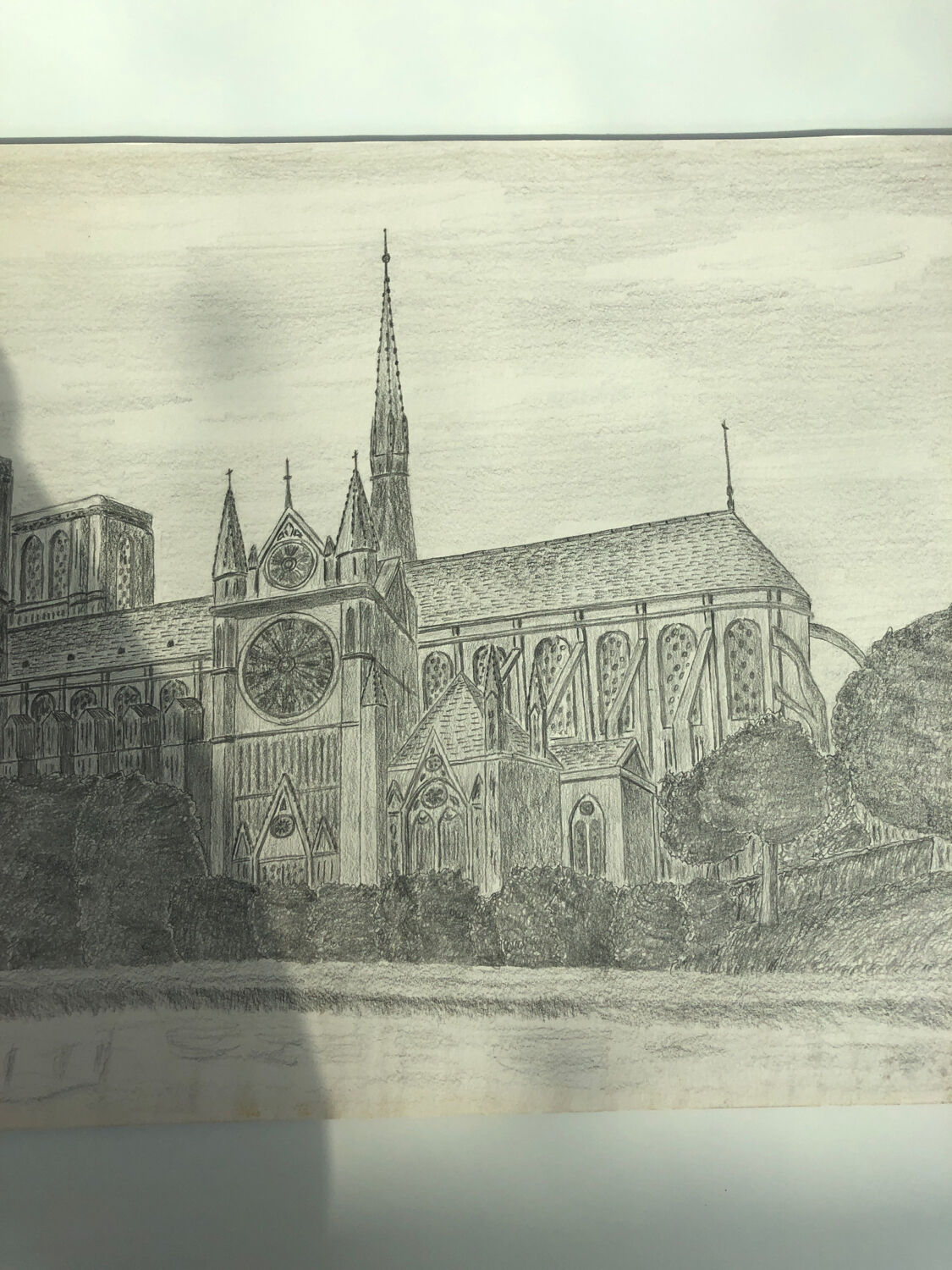 Lithographie Notre Dame de Paris