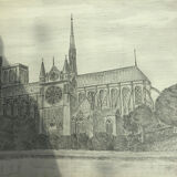 Lithograph of Notre Dame de Paris