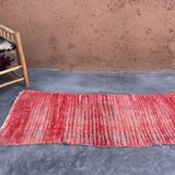 Red Moroccan carpet - 84 x 197 cm