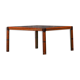 Table à manger carrée vintage en frêne de burl par Alberto Smania pour Studio Smania Interni, Italie, années 1960.