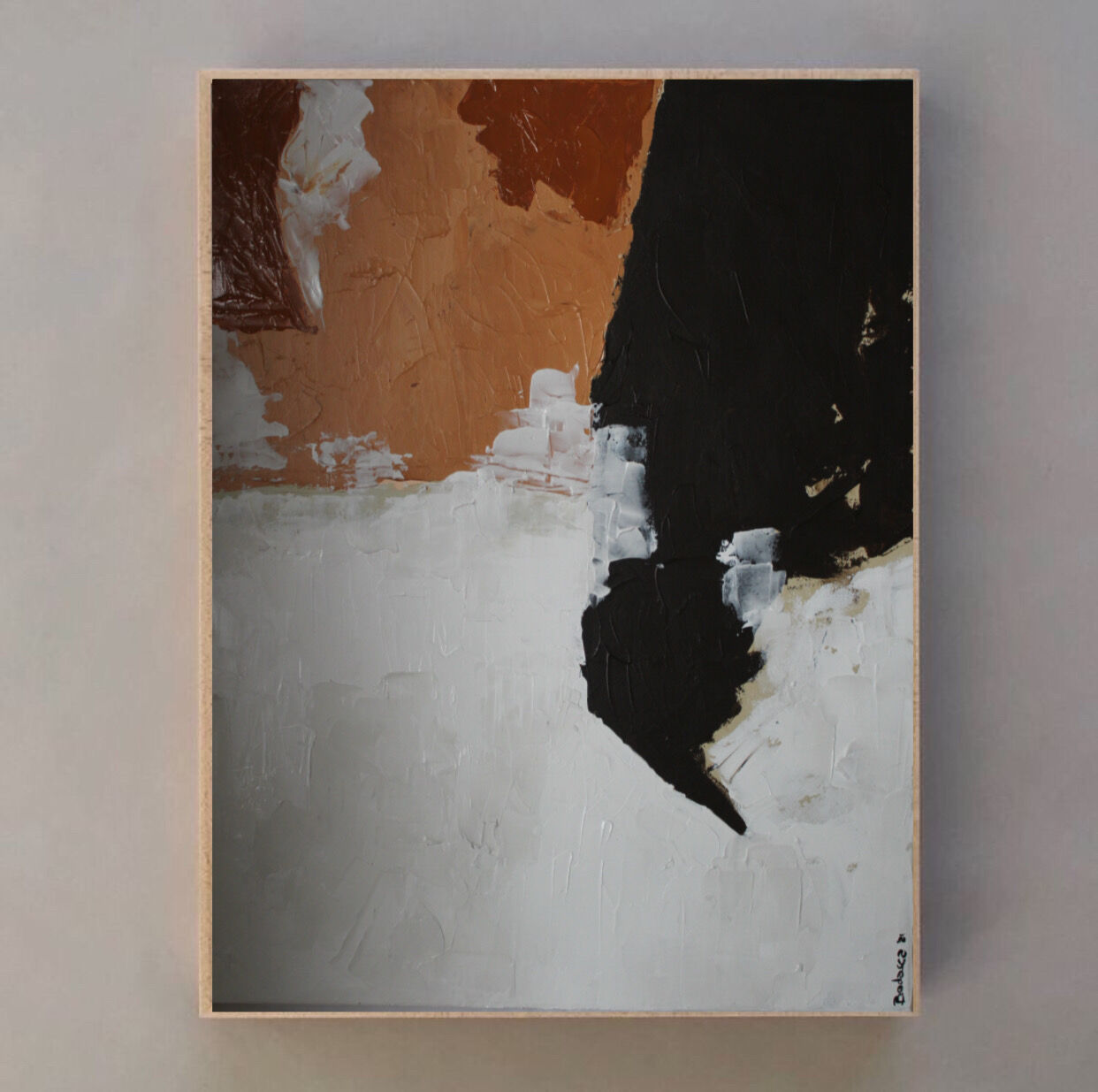 Acrylic canvas "earth" for living room decoration