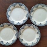 8 flat plates iron earth Salins, model Céline